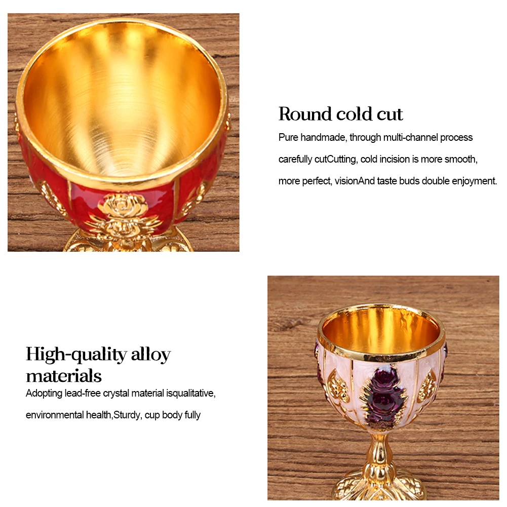 30/40ML Aluminum Alloy Wine Glasses Retro Dinnerware Goblet Vintage European Style Spirit Vodka Champagne Glasses Bar Home Decor glass cup stainless steel wine cup stainless steel wine glass