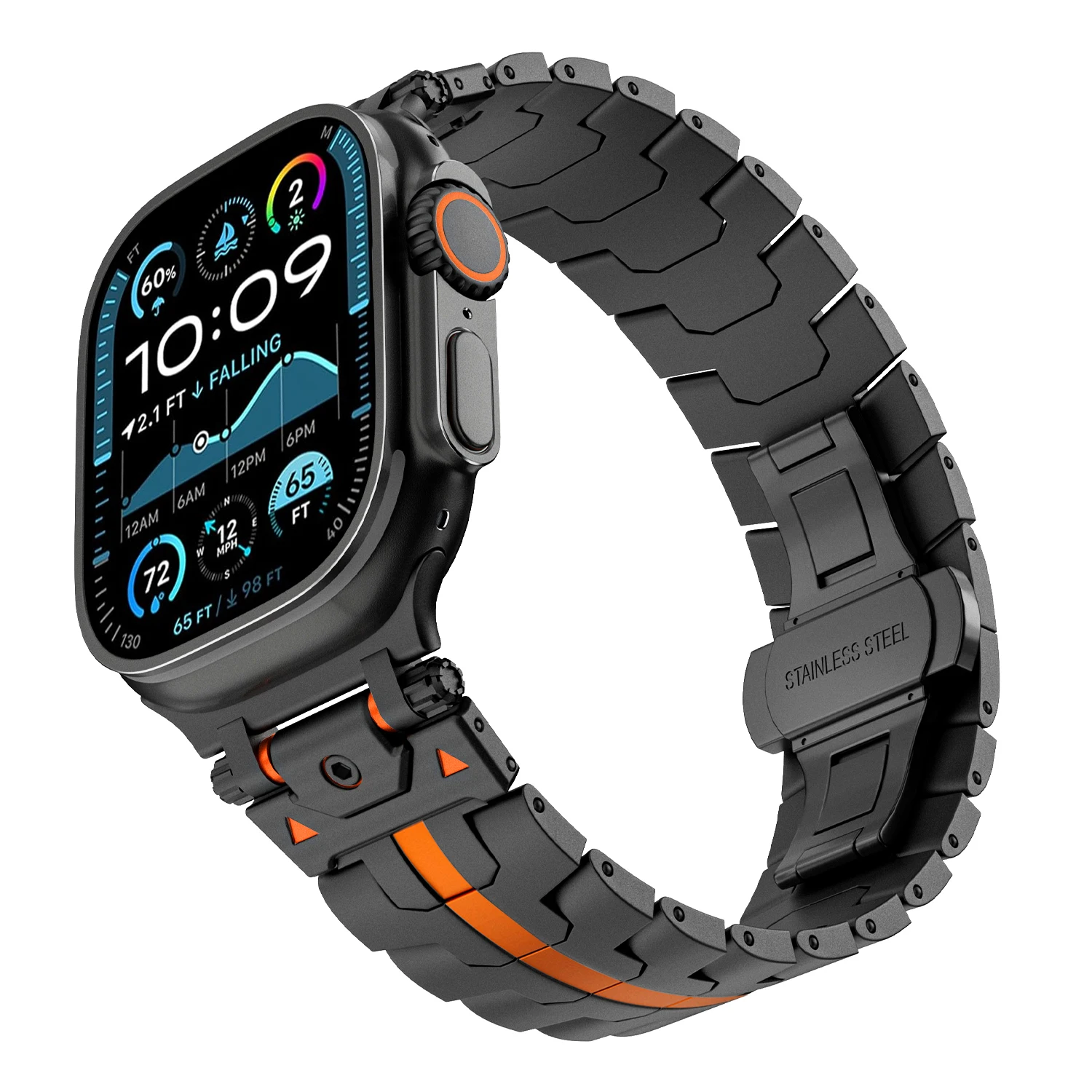 Future Mech Edelstahlarmband für Apple Watch Ultra 49/46/45/44/42 mm S10 Herren-High-End-Armband für IWatch 9 8 7 6 5 4 3 2 1 – Detail 6