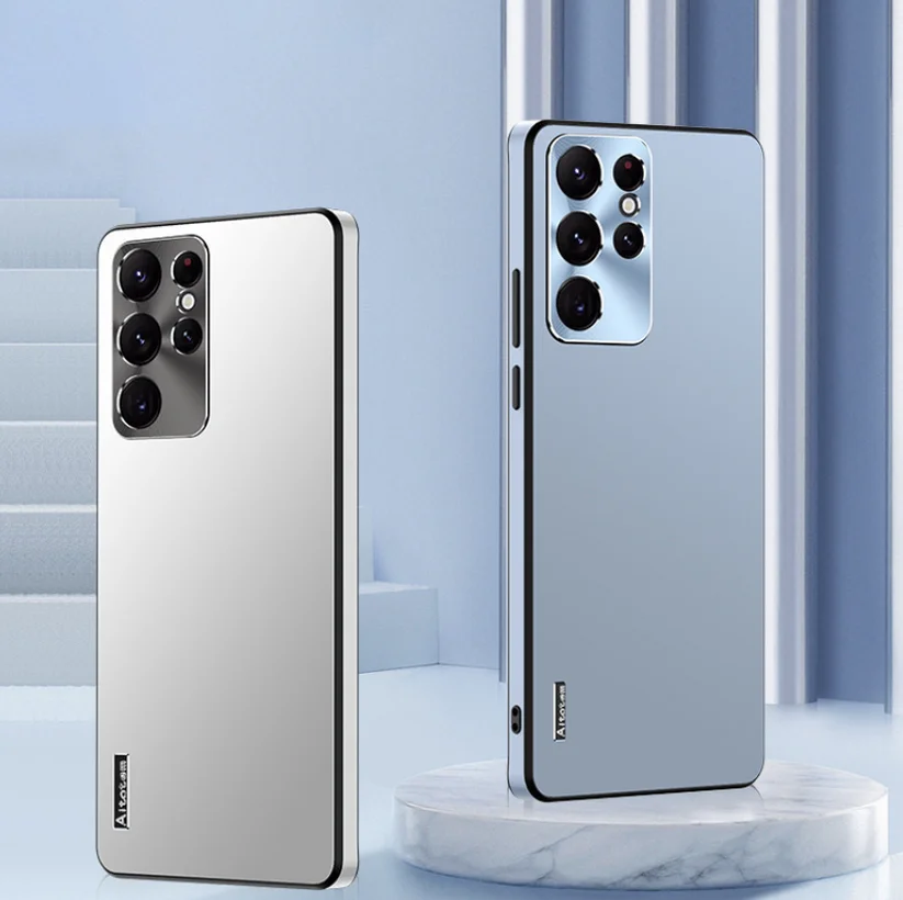 

Матовый чехол для Samsung S23 S24 Ultra S22 S21, металлический чехол для объектива камеры Samsung Galaxy S23 S22 S21 Plus