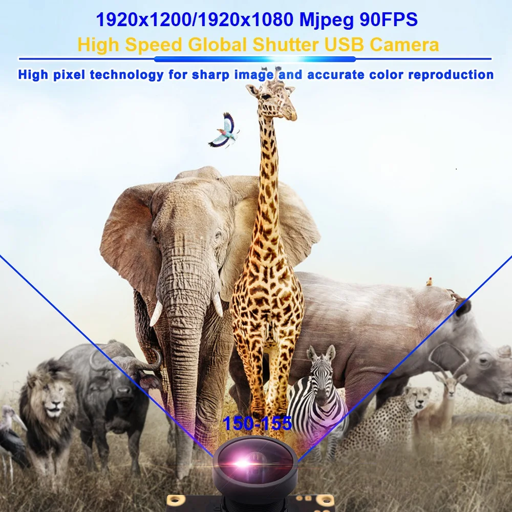 IFWATER 3D Stereo USB Camera 120fps Global Shutter Printer USB Camera Module With 120 Degree No Distortion Synchronization Dual Lens PC Computer Camera Plug And Play For Raspberry Pi Mac Linux - View #10