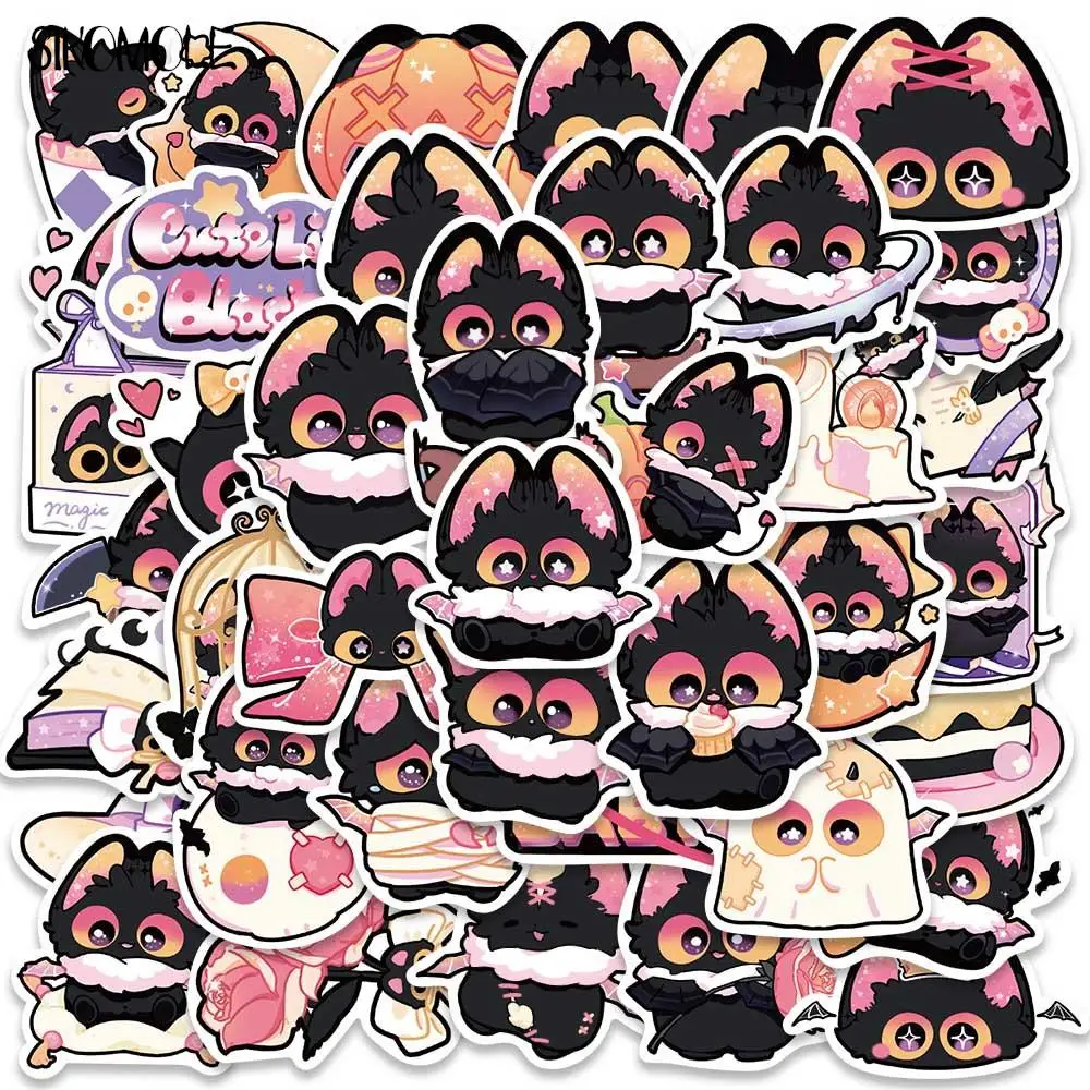 

10/40PCS Cute Surprise Little Bat Cartoon Graffiti Stickers For Children Kawaii DIY Kid Laptop Skateboard Suitcase Decal Sticker