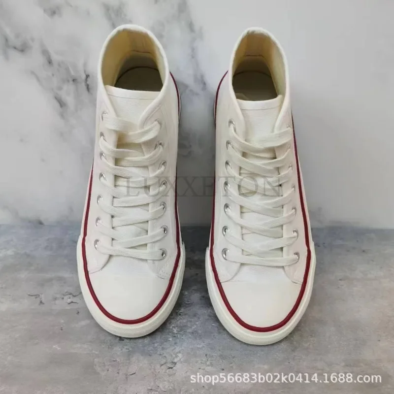 

Туфли холщовые с высоким верхом и плоской подошвой, повседневные универсальные удобные дышащие Нескользящие и износостойкие, для скейтборда