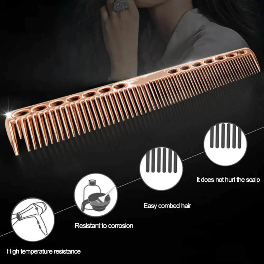 

Professional Thin Hairdresser Hair Styling Tool Hairdressing Steel Comb Teasing Hair Brush Triple Teasing Comb Rat Tail Combs