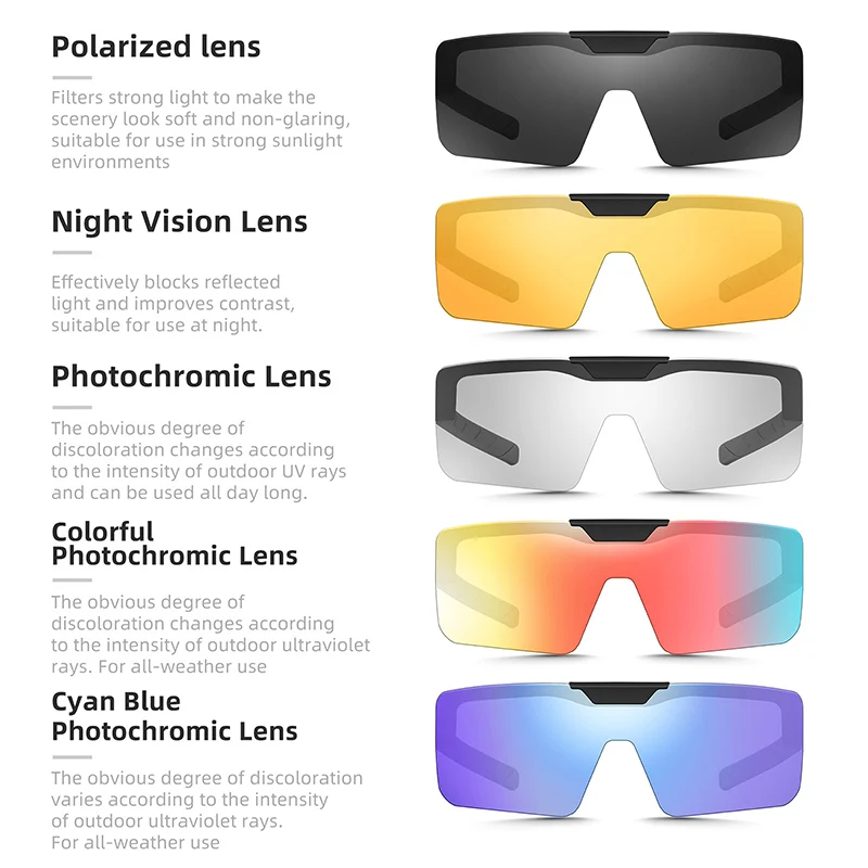 Enhanced Outdoor Sports Sunglasses with Polarized Flip Lens and UV Protection
