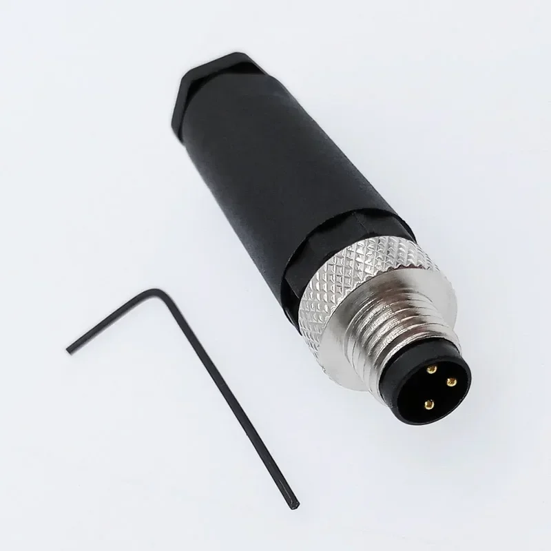 M8 sensor connector waterproof male&female plug straight angle screw threaded coupling 3pin 4pin