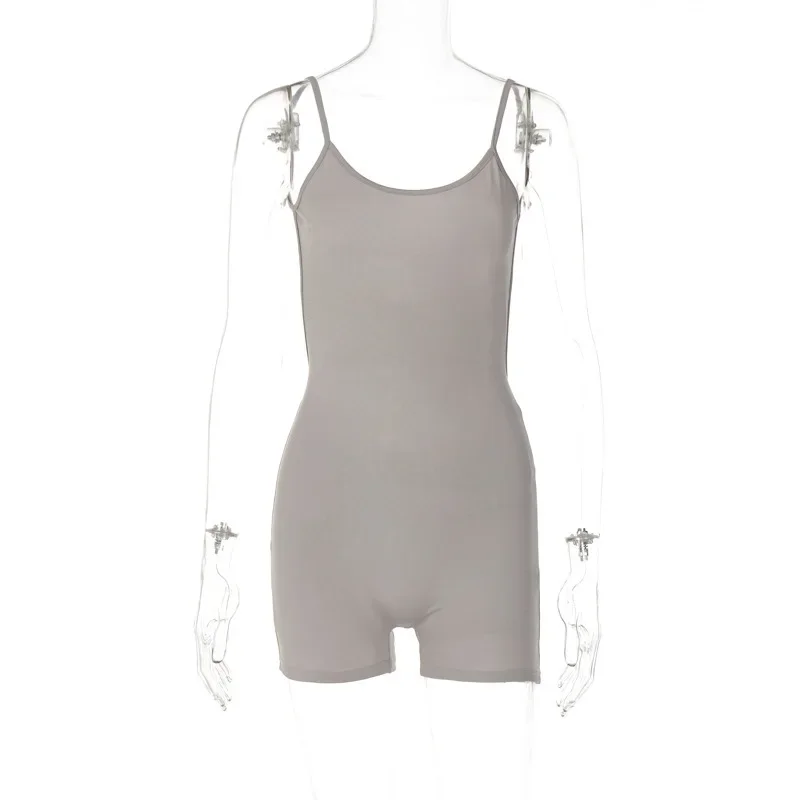 Sexy Streetwear Y2k Clothes Women Jumpsuit Romper Shorts Backless Bodycon Hip Lift Sports Beach New Womens Clothing Club