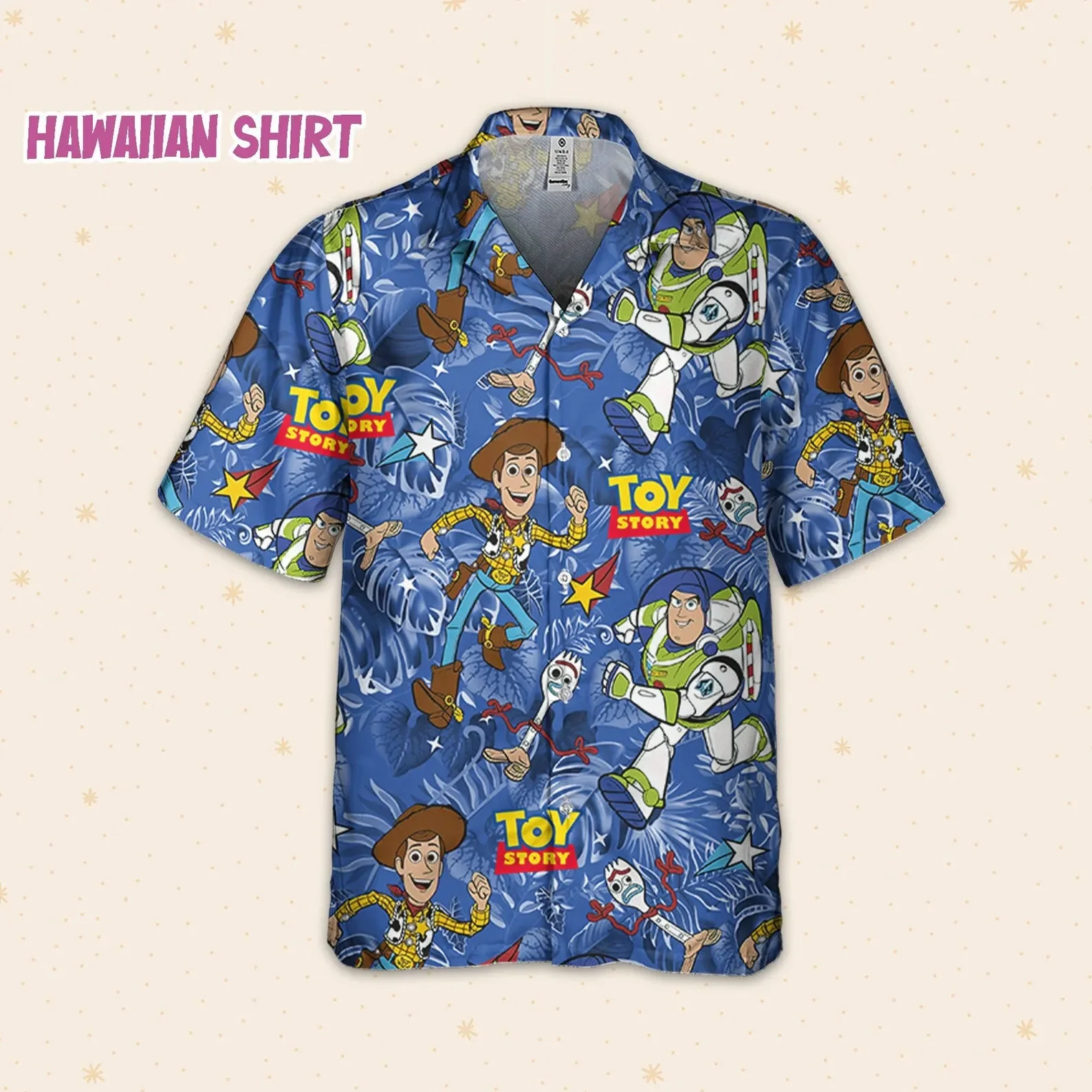 Toy Story Hawaiian Shirts Fashion Men Women Button Up Short Sleeve Shirts Disney Hawaiian Shirts Casual Beach Shirts Party Shirt 4