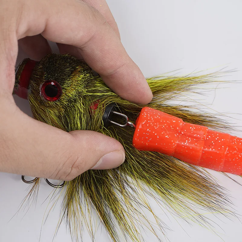 21cm Mouse Shape Lure Artificial Bait  Mouse Baby Swimbait Bucktail Fishing Lure for Rig Muskie Pike Fishing