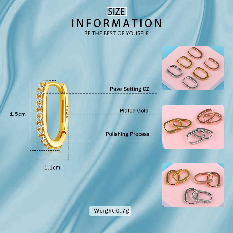 2022 Trend Gold Hoop Earrings For Women Luxury Fine Small Silver Color Huggie Earring Designer Origin Minimalism Fashion Jewelry