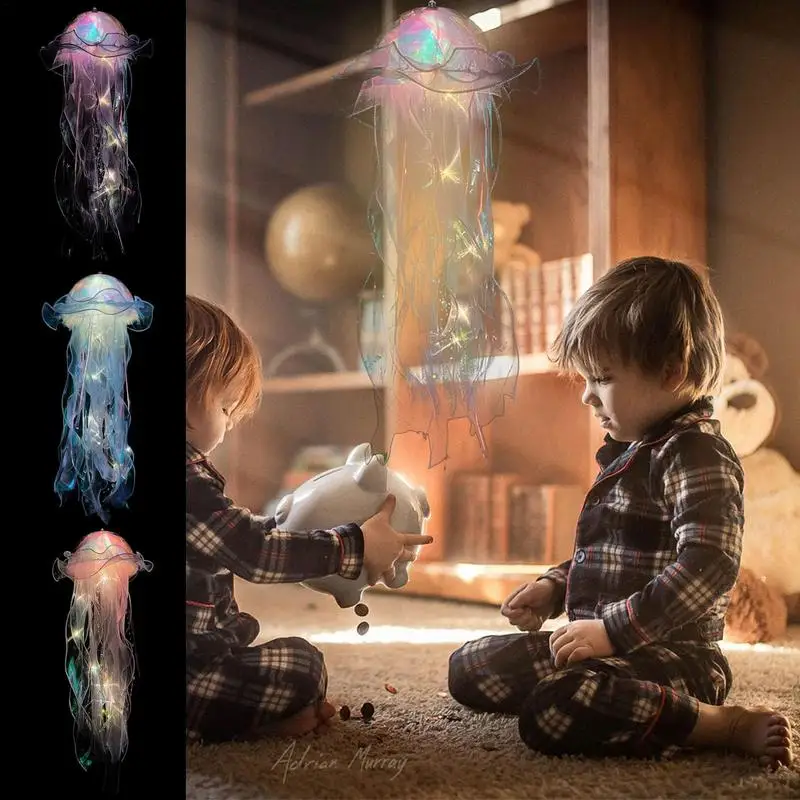 

Colorful Jellyfish Lights Handheld Glow Jellyfish Lantern Jellyfish Glow Bedroom Decoration 7 Colors Glow Marine Decoration