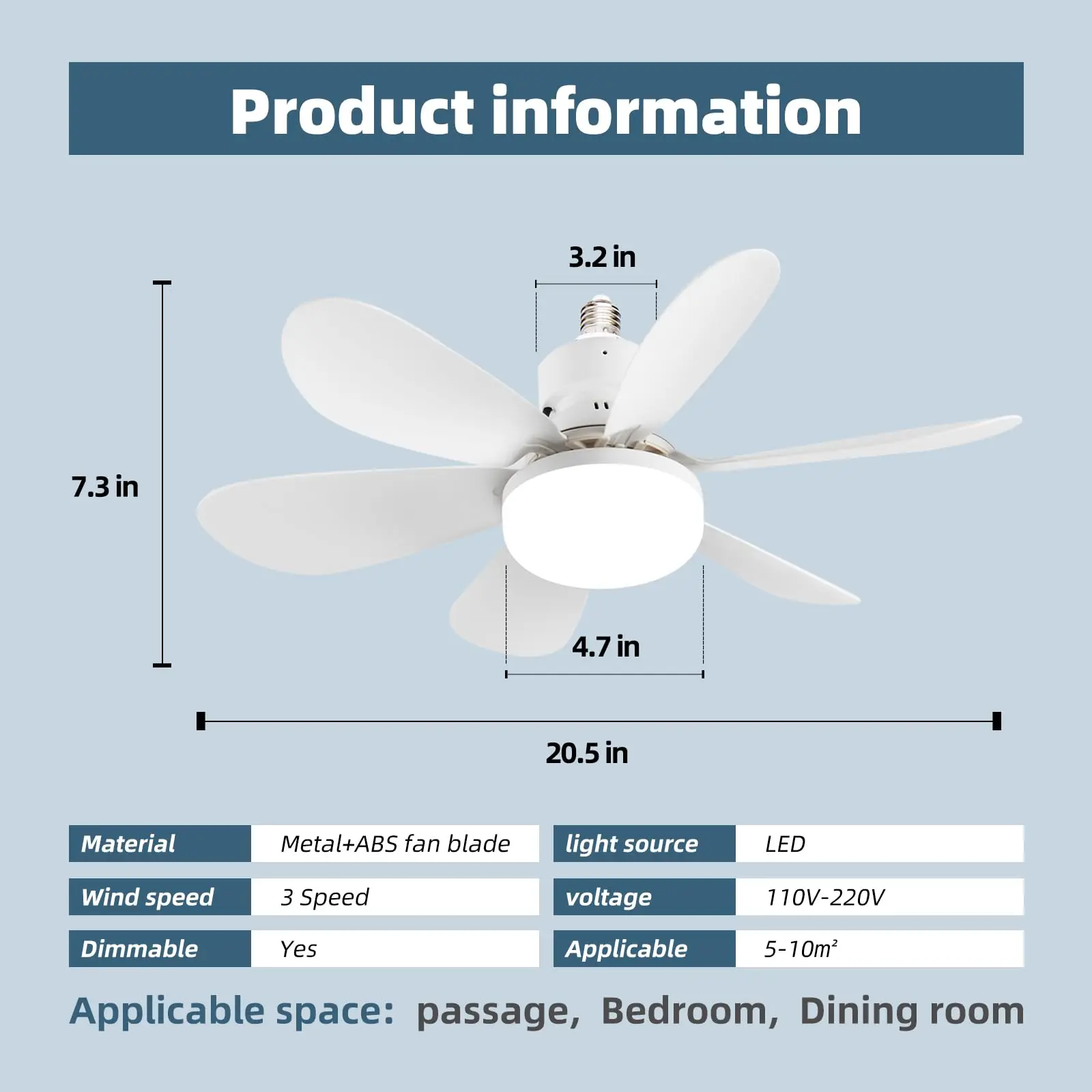 30W/40W LED Ceiling Fan Light E27 with Remote Dimmable 3-Color 3000K-6500K 2000 Lumens for Bedroom Living Room Kitchen led ceiling fan lights