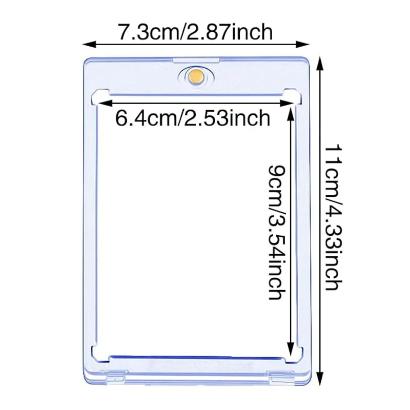 2Pcs Magnetic Card Holder 35Pt Plastic Protector for Trading Cards  Baseball Sports Yugioh Display Case Magnet Top Loader 6