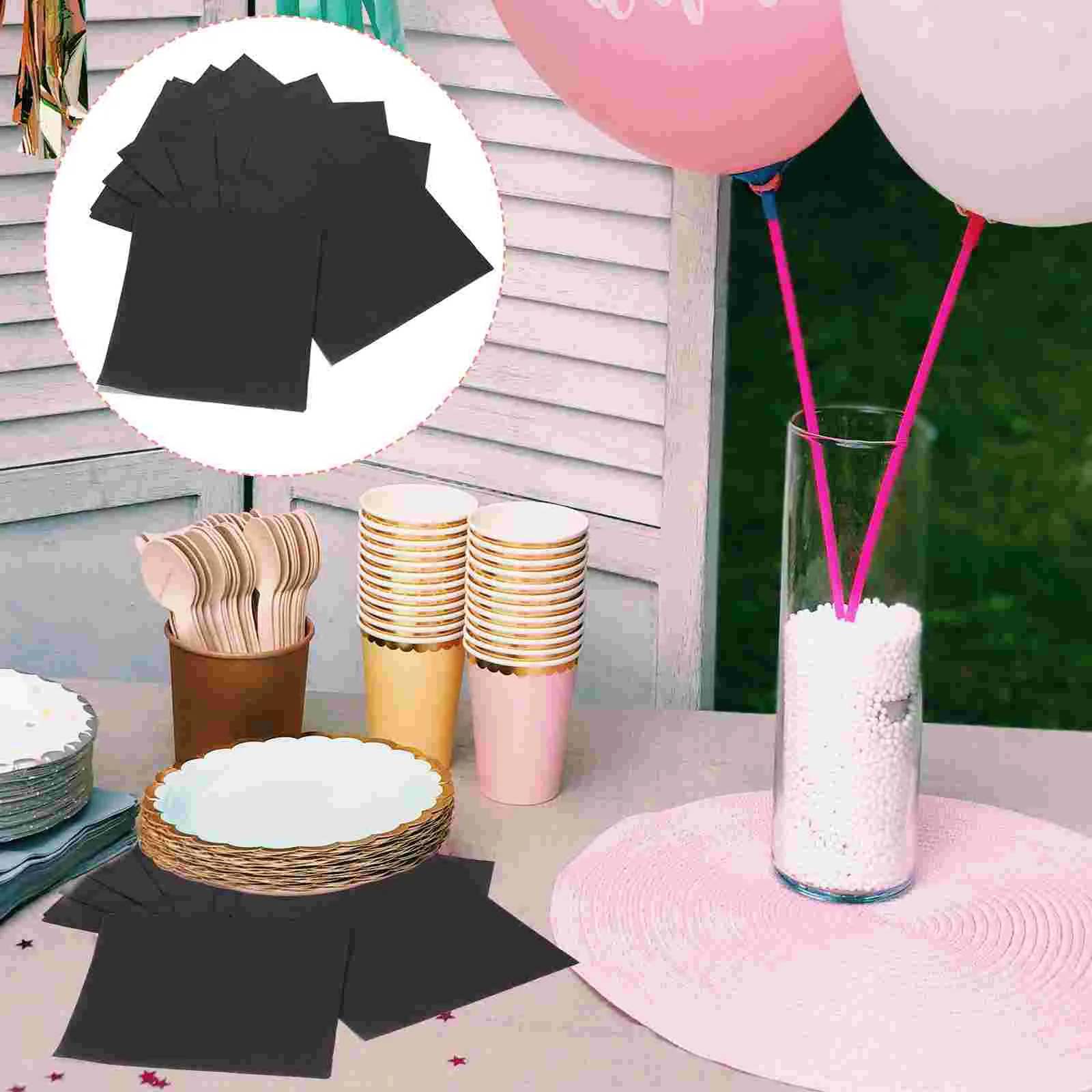 Lunch Napkin Black Napkins Cocktail Bulk Sweet Orange Summer Party Thanksgiving Paper Small 20 Sheets