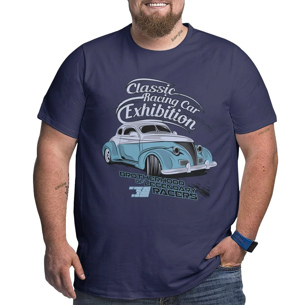 

Футболка мужская оверсайз с принтом гоночного автомобиля, размеры США 5xl, футболка с коротким рукавом, Мужская одежда, топы, футболки, Размер 6xl