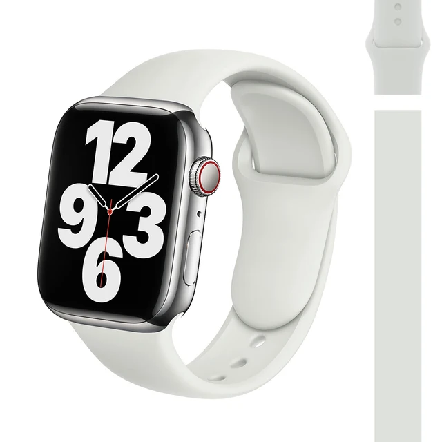 Silicone Strap for Apple Watch Band 45mm 41mm 44mm 40mm 42mm 38mm Correa Watchband Armband Bracelet iWatch Series 7 SE 6 5 4 3 2 10