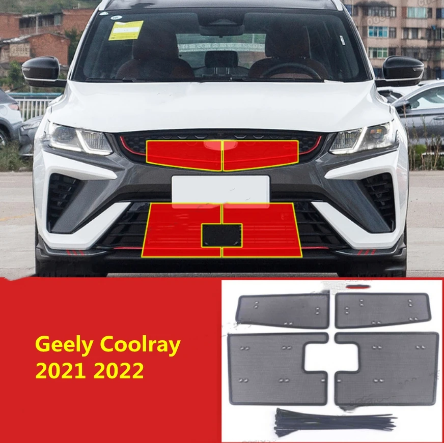 

For Geely Coolray sx11 Proton X50 2021 2022 Accessories Mesh Grille Grill Insert Net Anti-mosquito Dust Cover Stainless Steel