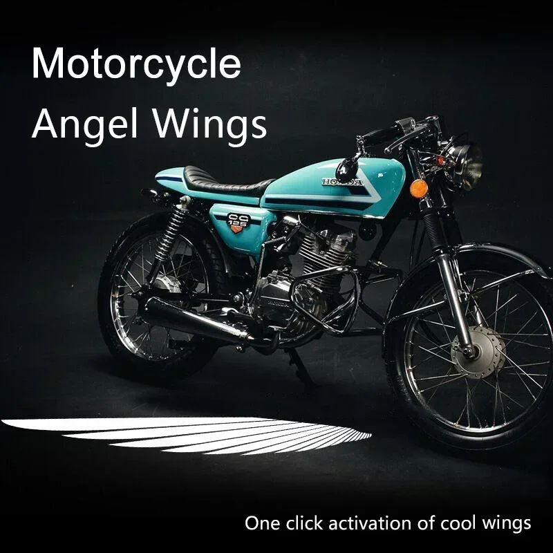 2 Pieces Motorcycle LED Underbody Light Projector Ghost Angel Wings Laser Light