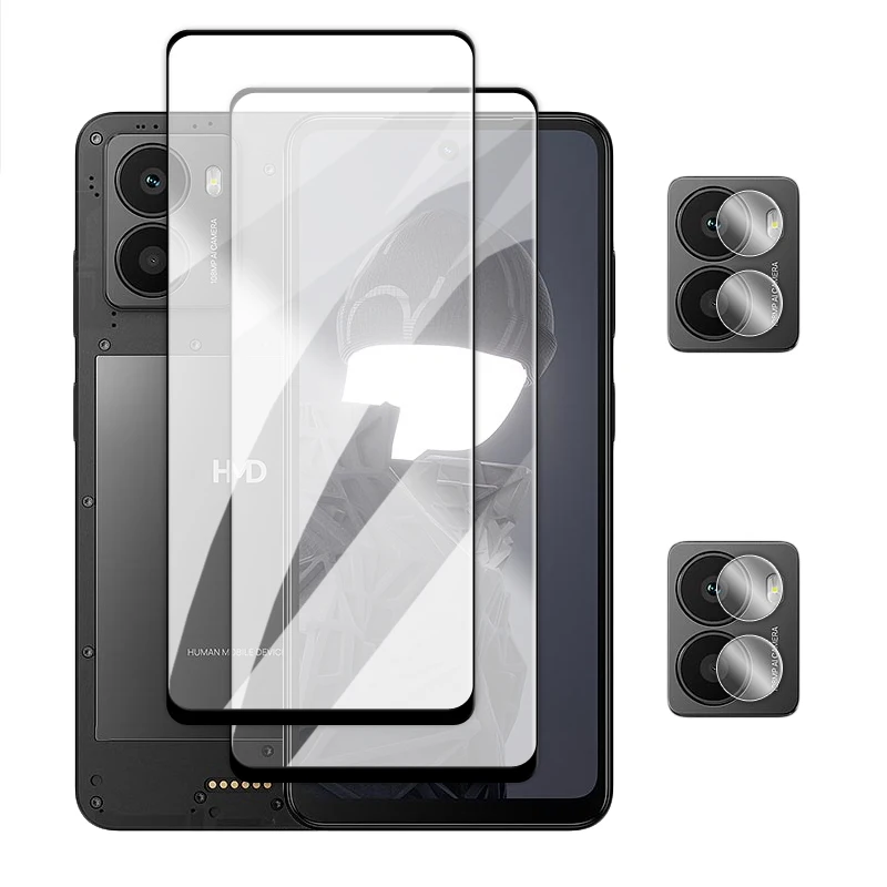 6-in-1 5G Tempered Glass Screen Protector and Lens Film with 2.5D Full Cover Glue