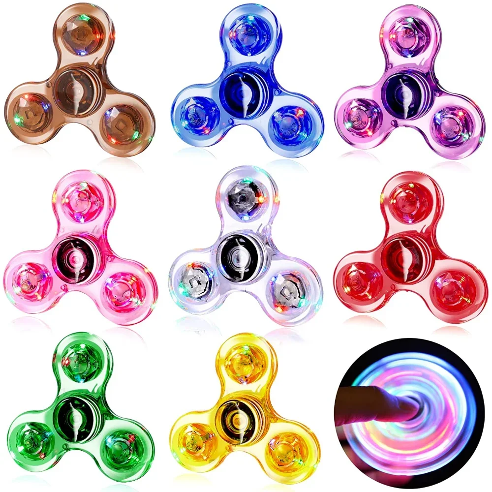 

Luminous Fidget Spinner LED Light Up Changeable Hand Spinners Adult Glowing Spiner Stress Relief Toys for Kids Fidget Toys