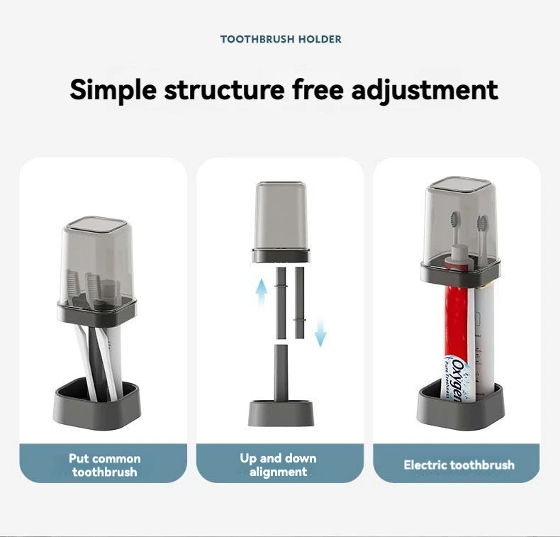 Minimalist Toothbrush Holder Set Compact Storage Organizer with Gargle Cup, Bathroom Tumbler, and Rack Space-Saving Bathroom 6