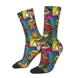 Fashion Mens He Man And Friends Dress Socks Unisex Warm Breathbale Masters Of Universe Skeletor Heman 80s Cartoon Crew Socks