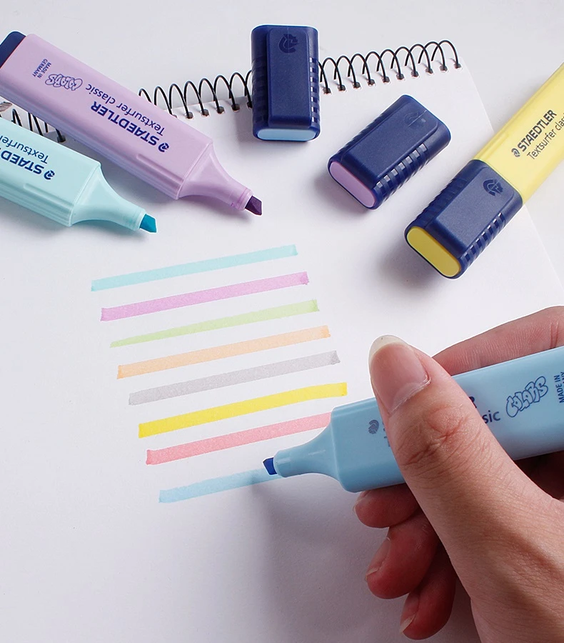 1 PCS 18 Colors Highlighter Marker Pen Water-based Pigment Single