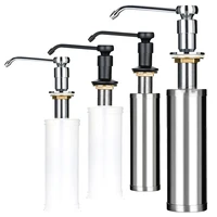 Stainless Steel Sink Soap Dispenser Kitchen Detergent Liquid Soap Dispenser Refillable Hand Press Sink Built-in Bottle 1