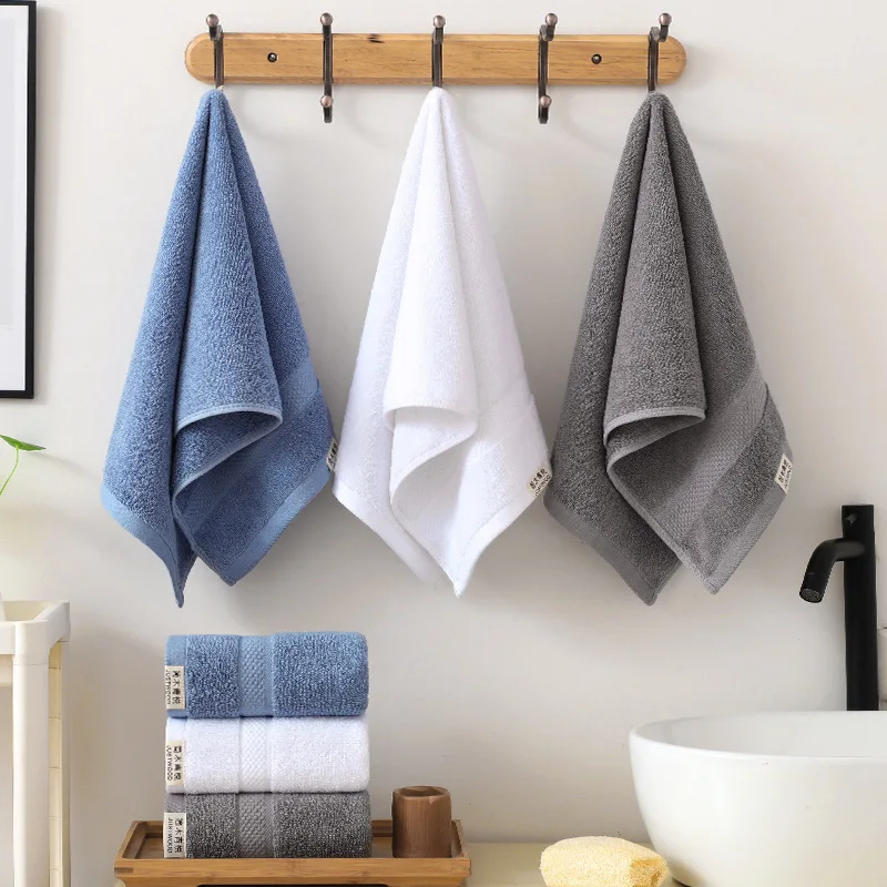 35x75cm Cotton face towel soft absorbent cotton face towel thickened coral flannel cotton adult face bath household 2