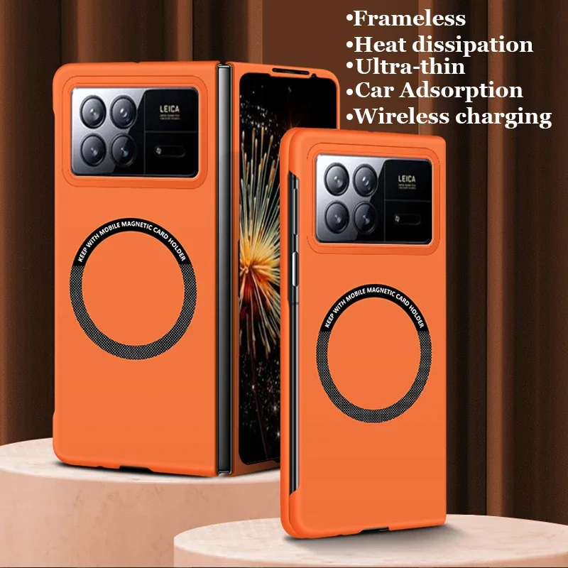 Matte Frameless Ultra Thin Magnetic Shockproof Back Cover Shell with Metal Ring