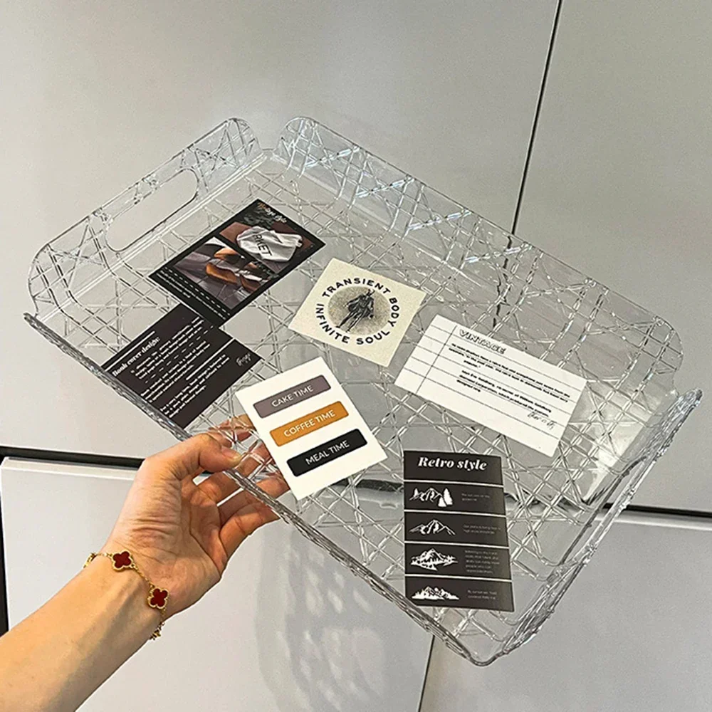 Rectangular Household Storage Tray Light Luxury High-end High Aesthetic Tea Set Cup Water Cup Storage Tea Tray Home Decoration - Image 2