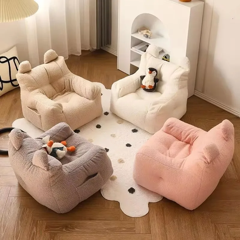 Baby Sofa Seat Cover Cute Baby Sofa Toddler Couch with Pocket Sherpa Super Soft Armchair for Bedroom Playroom Halloween Xmas Gifts for Boys Girls