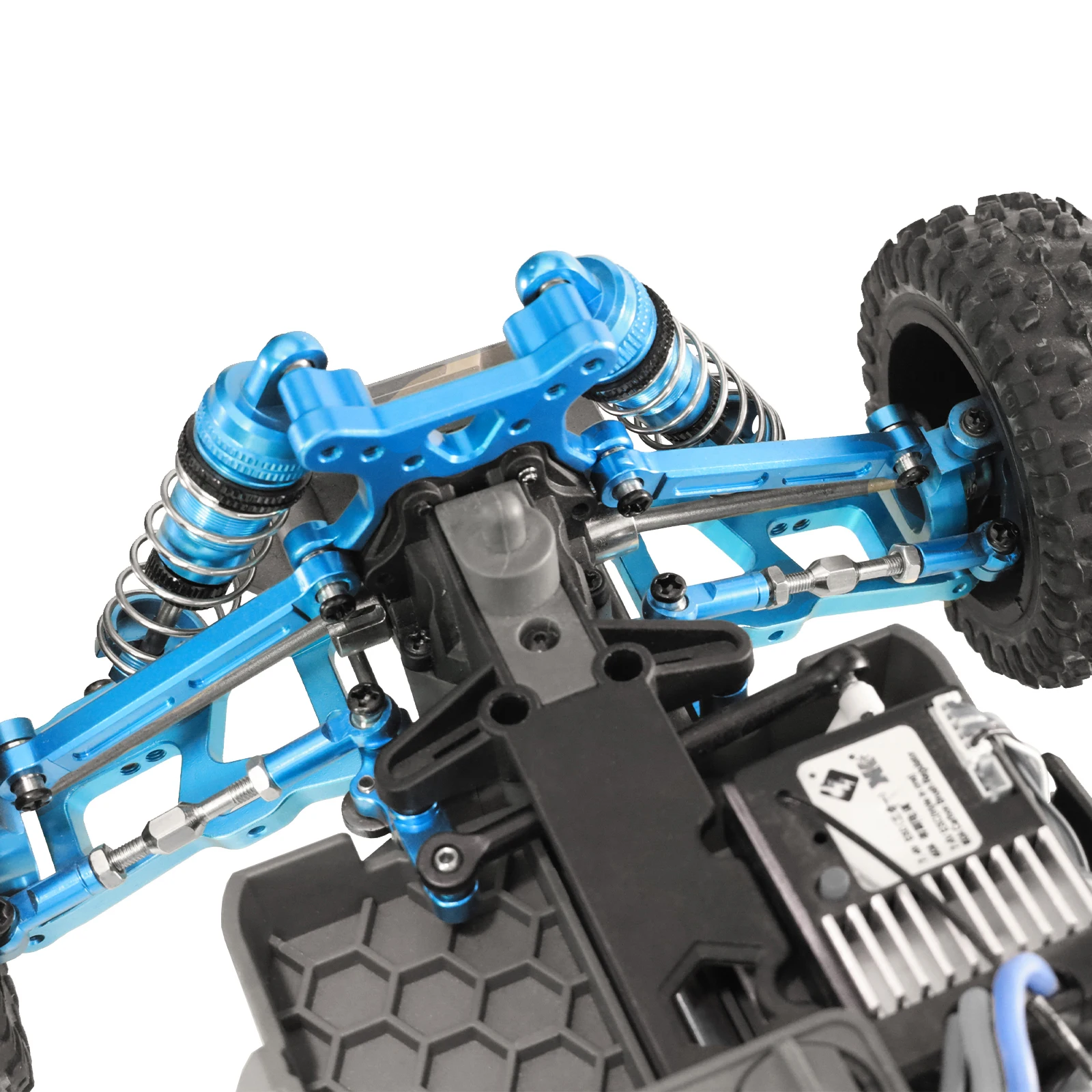 Pistro Set Di Aggiornamento Mozzi Dello Sterzo In Alluminio Per WLtoys 144001, 124019, 124018 (1/14 RC) - Argento