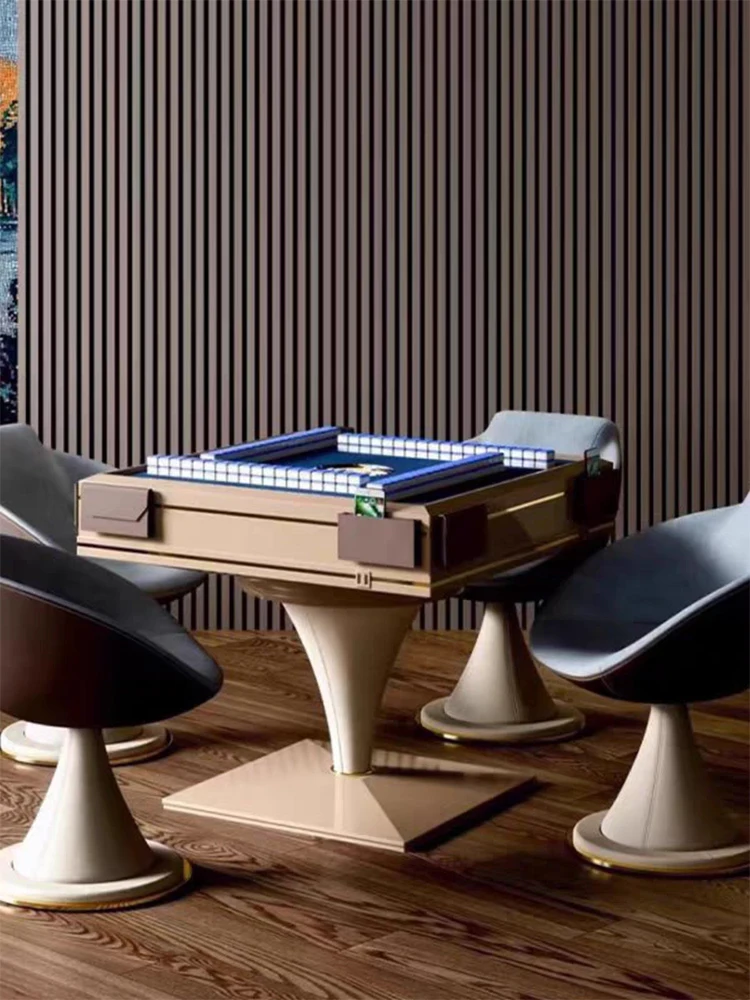 Mahjong table home automatic quiet advanced sense living room mahjong machine designer chess and card room solid wood mahjong ta