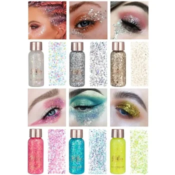 Heallor Eye Glitter Loose Sequins Cream Diamond Jewels Rhinestones Nail Hair Body Face Stickers Gel Art Makeup Decoration Party - Thumbnail 8