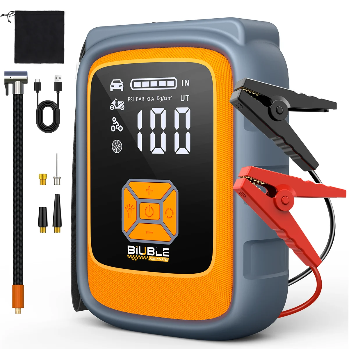 Hurtowy OEM rozruchownik samochodowy 12V 5000A z funkcją power banku, światłem LED i kompresorem powietrza do ciężarówek i motocykli