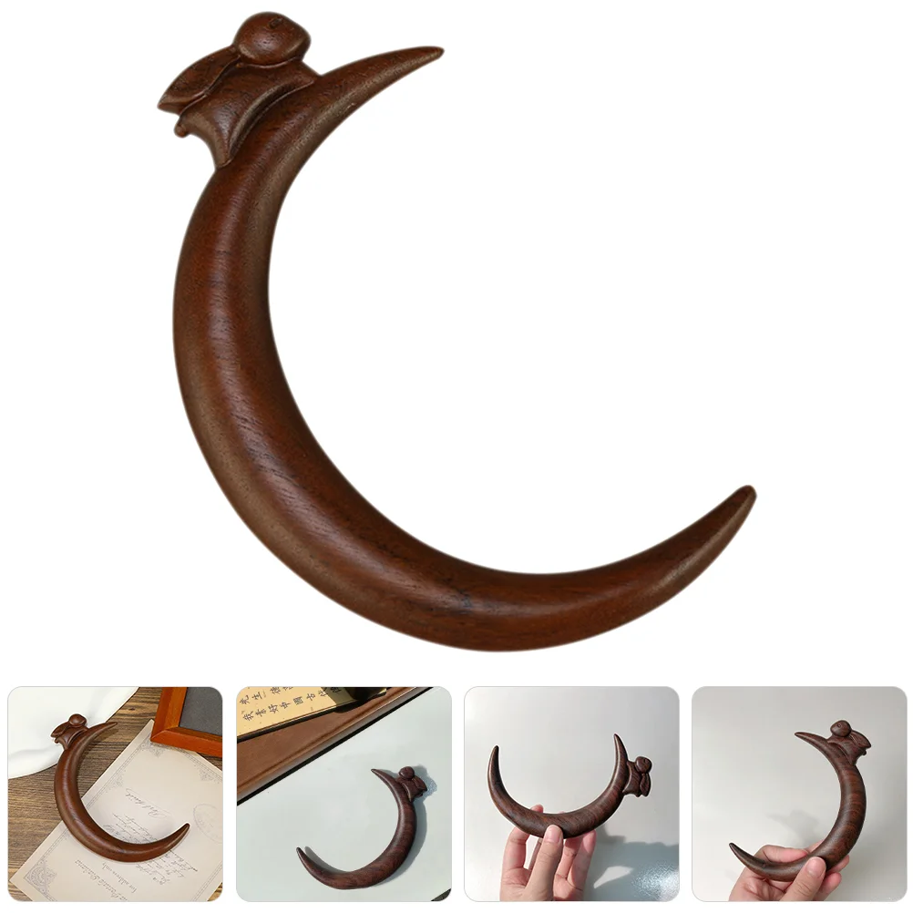 

Chinese Hair Stick Moon Shaped Hair Stick Hairpin Wooden Hair Ornament Bun Hair Piece