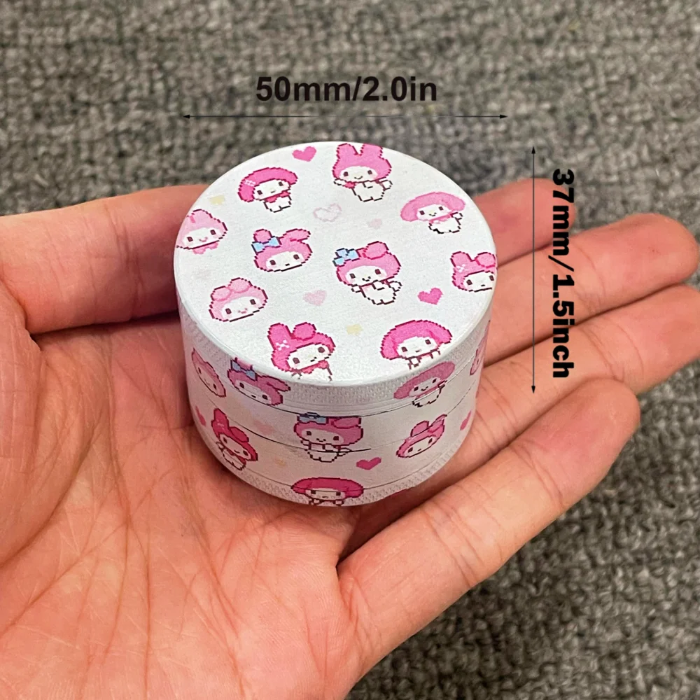 2inch Metal Sanrio Herb Grinder 4-Layers Mill Mortar Tobacco Cinnamoroll Vanilla Bud Grinder Grass Cigar Smoking Cigarette Tool 5