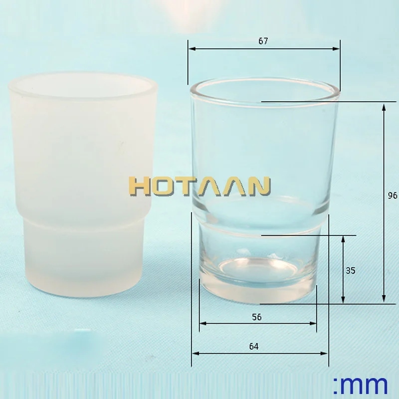 Toothbrush Cup Transparent and Matte Glass Tumbler Cup Bathroom Accessories YT-97 toothbrush cup