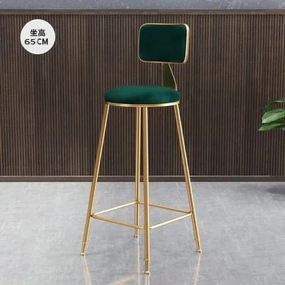 Velour Fabric Dining Chair Luxury Shower Camping Kitchen High Bar Chair High Kitchen Stool Cadeiras De Jantar Designer Furniture 65cm