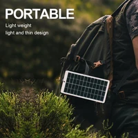 Chargeur de batterie solaire avec mousqueton, 10W, 12V, cellules en polysilicium, banque d'alimentation portable pour pompe de lampe extérieure 3