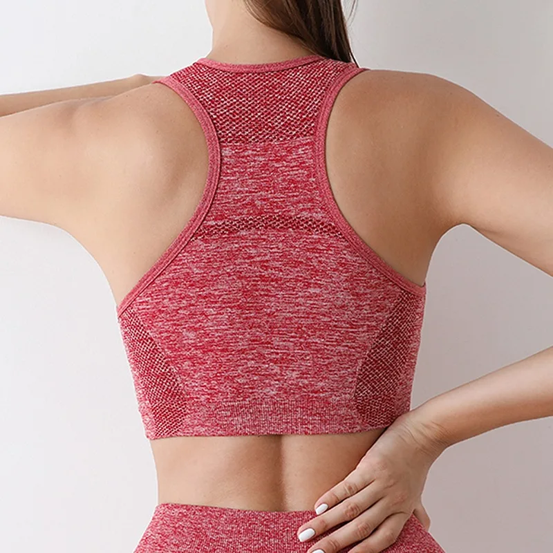 Rojo - Sujetador Deportivo de moda Anti-Shock