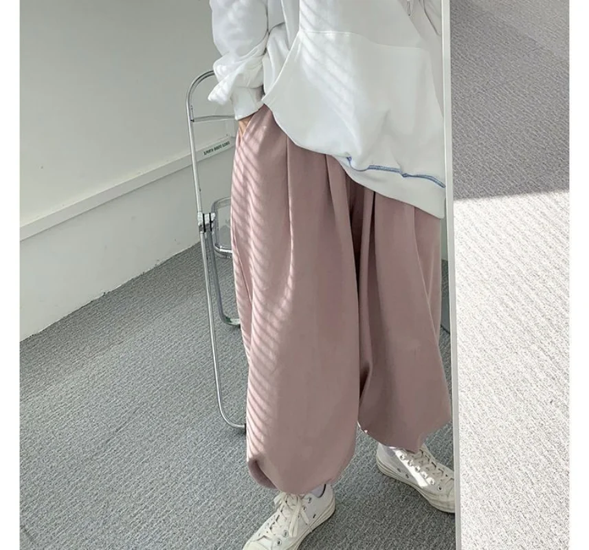 Pink Wide Leg Pants Women Korean Fashion Loose Trousers 2023 Spring Summer Baggy Y2k Casual Streetwear Bottoms