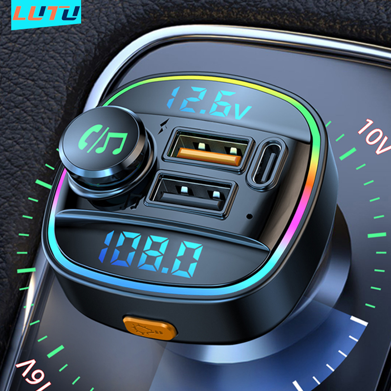 Bluetooth 5.0 FM Transmitter Handsfree Car Radio Modulator MP3 Player With 22.5W USB Super Quick Charge Adapter for Car 