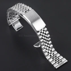 Premium Stainless Steel Sport Wristband Replacement - Men's Bracelet, Various Sizes Available - 16mm (Silver)