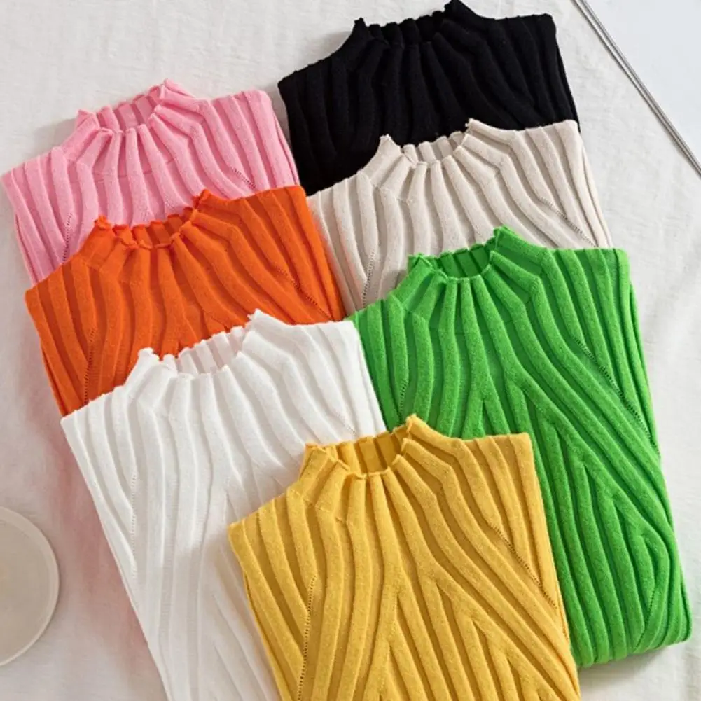 

Turtleneck Women Sweaters 2022 Women Pullover Half High Collar Solid Color Autumn Winter Warm Pullover Slim Bottoming Sweater
