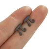 Chandler Stainless Steel Simple Pi Earrings Pi Symbol Math Jewelry Mathematics Teacher Gift for Men and Women 5