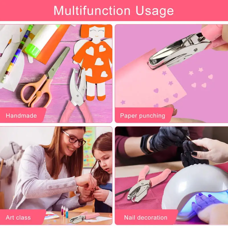 Single Hole Puncher Scrapbooking Paper Clothes Punches Star Heart Circle Hole Punch DIY Craft Shape Cutter Perforator 1.5/3/6mm