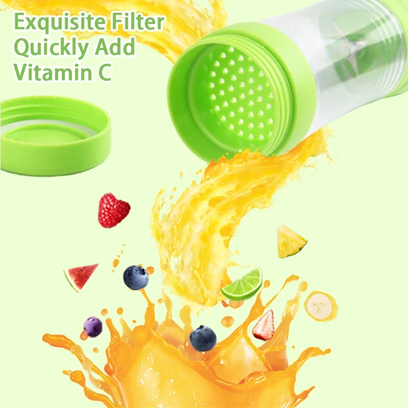 1Pc Portable Fruit Juice Blenders Summer Personal Electric Mini Bottle Home USB 6 Blades Juicer Cup Machine For Kitchen 3