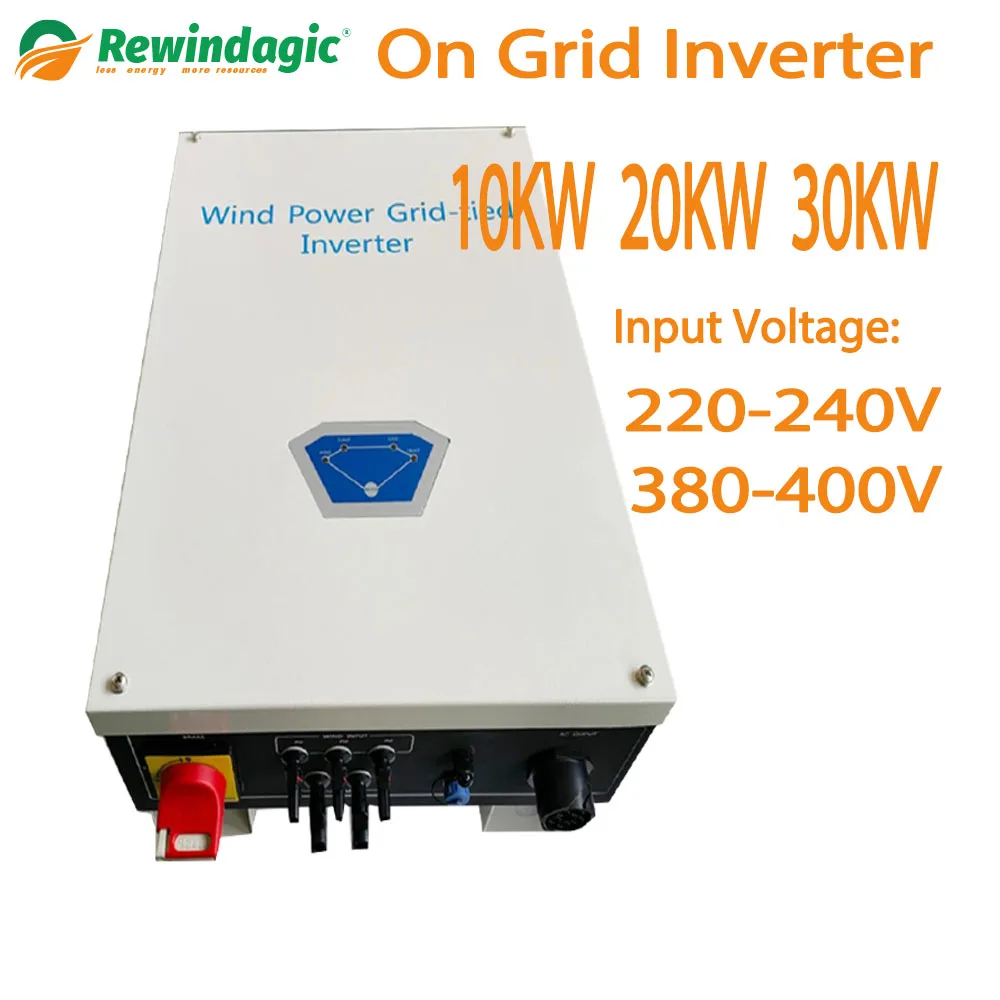 Inverter Di Collegamento Alla Rete Eolica 10Kw 20Kw 30Kw Con Limitatore/Resistenza Di Carico Di Scarico Wifi Per Generatore Di Turbine Eoliche Ac Trif