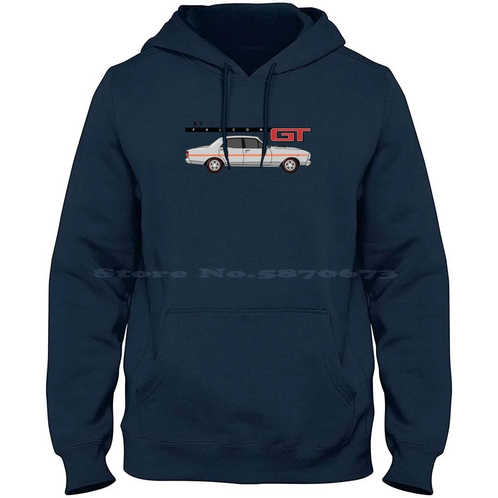 

Xy Gt Falcon-Classic Australian Muscle Car 100% Cotton Hoodie Xy Gtho Classic 351 V8 Australian Xw Aussie Automotive Retro